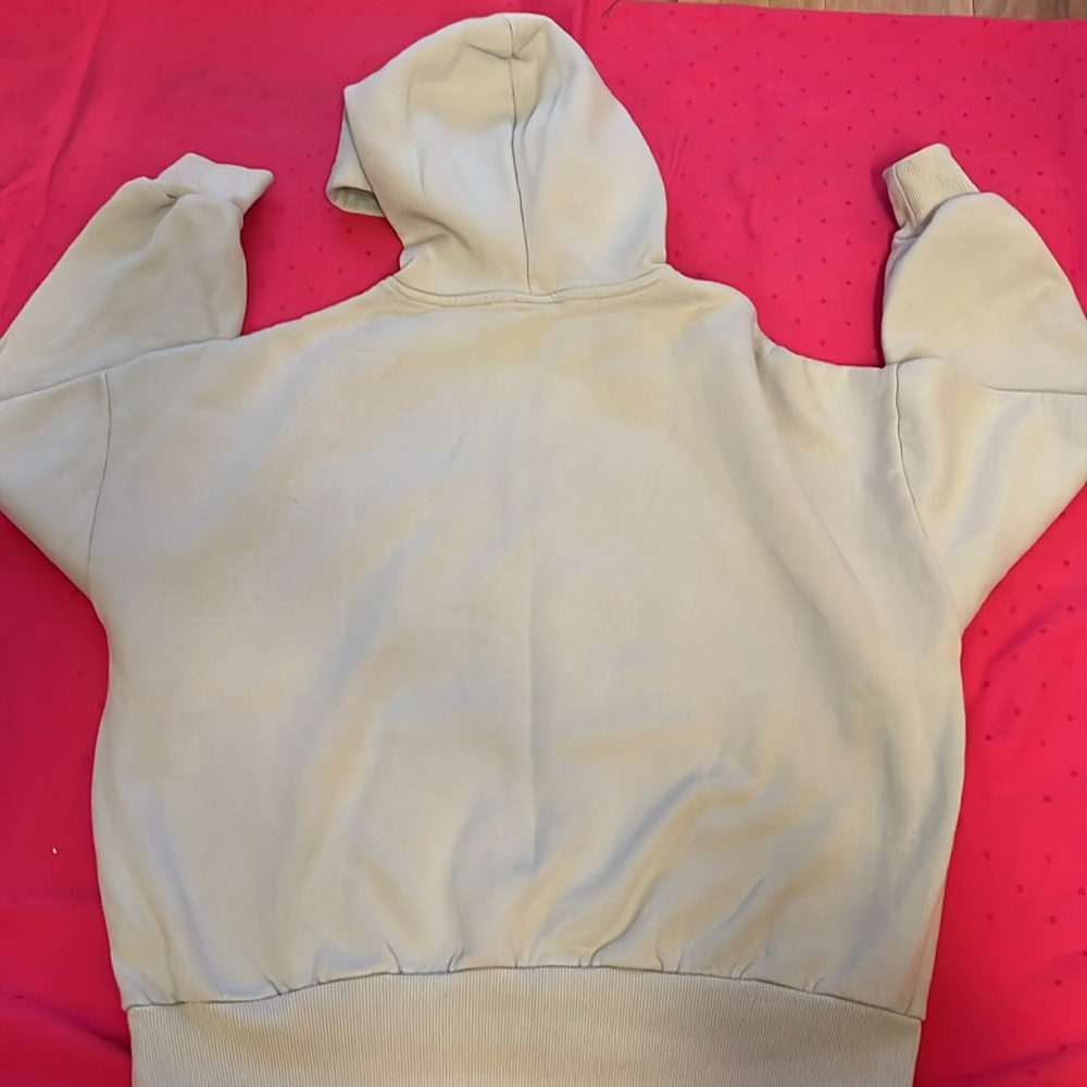PacSun-Pacific Sunwear light green, cream, and white hoodie. - Picture 6 of 7